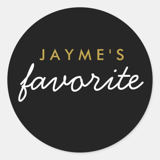 "Haar" Favoriete Snack Ronde Sticker (Voorkant)