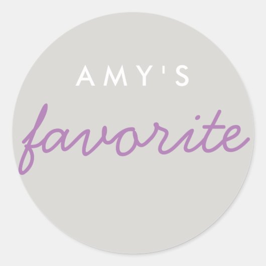 "Haar" favoriete snack Ronde Sticker (Voorkant)