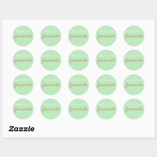 "Haar" favoriete snack Ronde Sticker (Vel)