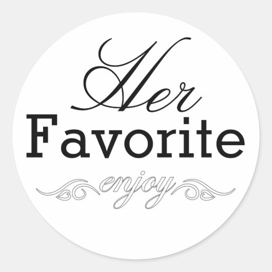 Haar favoriete traktatie Stickers (Voorkant)