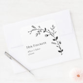 Haar favoriete zingende zegenweddenschap vierkante sticker (Envelop)