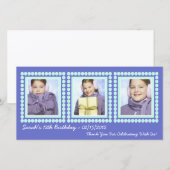 Haar foto in Lights Paars Birthday Diva Bedankkaart (Voorkant / Achterkant)