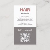 Haar Foto QR Code Visitekaartje (Achterkant)