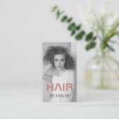 Haar Foto QR Code Visitekaartje (Staand voorkant)