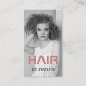 Haar Foto QR Code Visitekaartje (Voorkant)