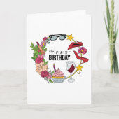 Haar Fun Modern Dames Accessoires Birthday Kaart (Voorkant)