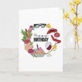 Haar Fun Modern Dames Accessoires Birthday Kaart (Gele Bloem)