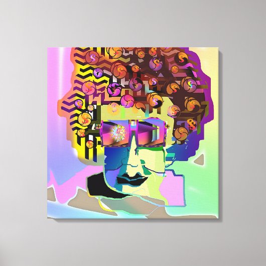 Haar gedachten gaan uit naar geld canvas afdruk (Voorkant)