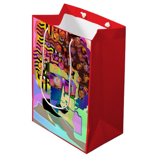 Haar geest is op geld novelty medium cadeauzakje (Voorkant Gekanteld)