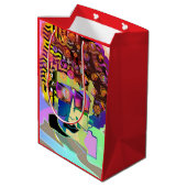 Haar geest is op geld novelty medium cadeauzakje (Achterkant Gekanteld)
