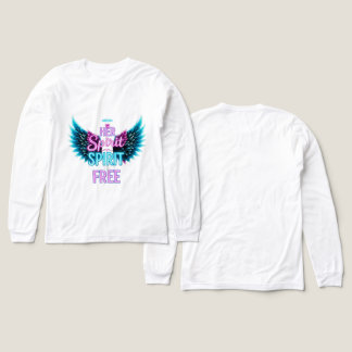 Haar Geest Is Vrij Neon Engelenvleugels Tri-Blend Shirt