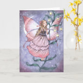 Haar geheime naam - Fairy Wenskaart Kaart (Gele Bloem)