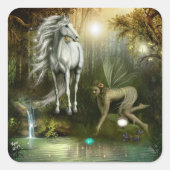 Haar geheime plaats vierkante sticker (Voorkant)