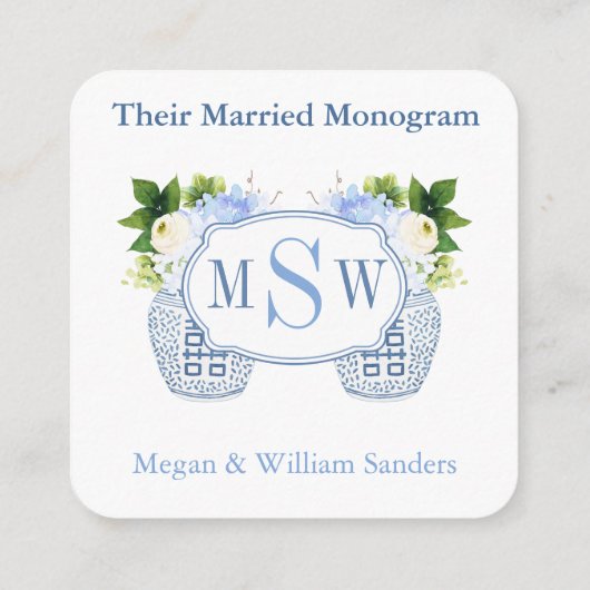 Haar gehuwde Vrijgezellenfeest van Monogram Preppy Informatiekaartje (Achterkant)