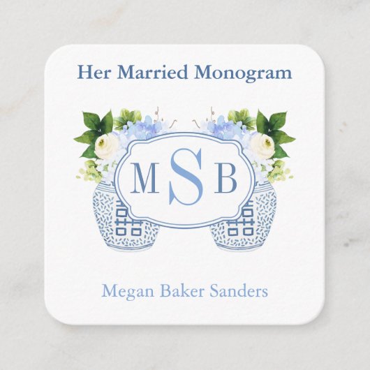 Haar gehuwde Vrijgezellenfeest van Monogram Preppy Informatiekaartje (Voorkant)