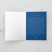 Haar Gelofteboek - Blue Ring Design Wedding Keepsa Aankondiging (Binnen)