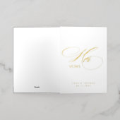 Haar Geloften op Witte Achtergrond Design Folie Wenskaart (Buiten Laag)