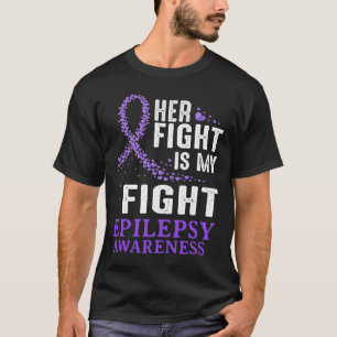 Haar gevecht Epilepsie Bewustzijn Paarse Lint Epil T-shirt