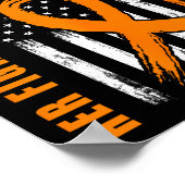 Haar gevecht is mijn beste vriend leukemie Awarene Poster (Hoek)