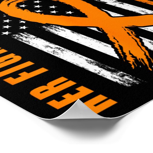 Haar gevecht is mijn beste vriend leukemie Awarene Poster (Hoek)