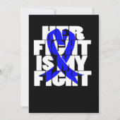 Haar gevecht is mijn 'Colon Cancer Blue Ribbon' (2 Save The Date (Voorkant)