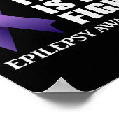 Haar gevecht is mijn 'Fight Epilepsy' Bewustheid Poster (Hoek)