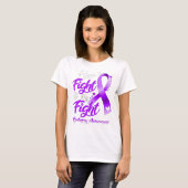 Haar gevecht is mijn 'Fight Epilepsy' Bewustheid T-shirt (Voorkant volledig)