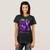 Haar gevecht is mijn 'Fight Epilepsy' Bewustheid T-shirt (Voorkant volledig)