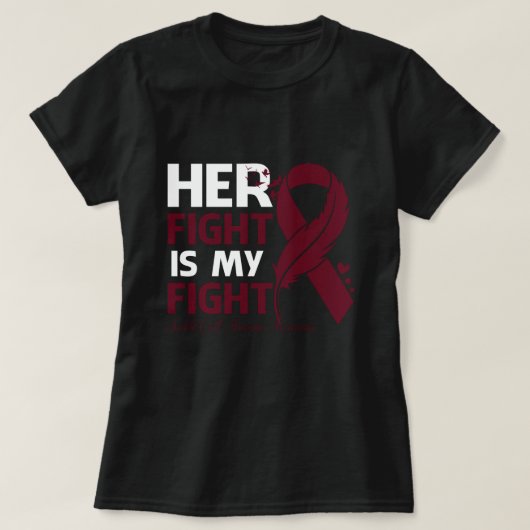 Haar gevecht is mijn 'Fight SICKLE CELL ANEMIA BEW T-shirt (Design voorkant)