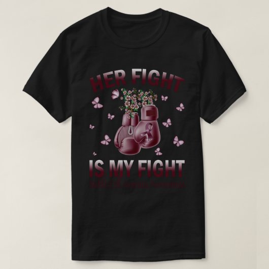 Haar gevecht is mijn 'Fight SICKLE CELL ANEMIA BEW T-shirt (Design voorkant)