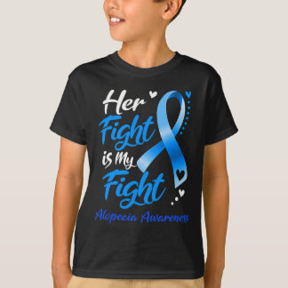 Haar gevecht is mijn gevecht Alopecia Awareness Ri T-shirt
