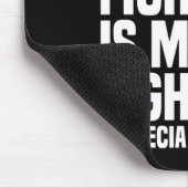 Haar gevecht is mijn gevecht blauw lint Alopecia A Muismat (Hoek)