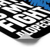 Haar gevecht is mijn gevecht blauw lint Alopecia A Poster (Hoek)