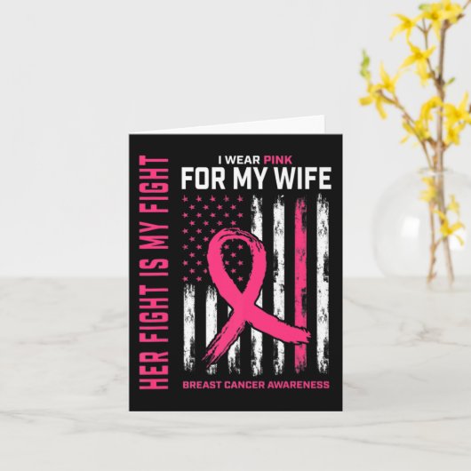 Haar gevecht is mijn gevecht dat ik een roze vrouw kaart (Gele Bloem)