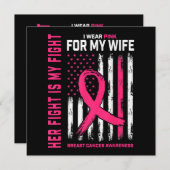 Haar gevecht is mijn gevecht dat ik een roze vrouw kaart (Voorkant / Achterkant)