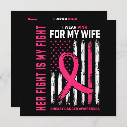 Haar gevecht is mijn gevecht dat ik een roze vrouw kaart (Voorkant / Achterkant)