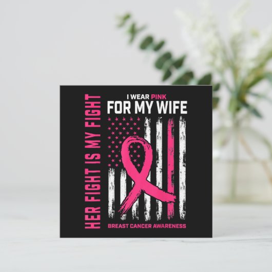 Haar gevecht is mijn gevecht dat ik een roze vrouw kaart (Staand voorkant)