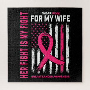 Haar gevecht is mijn gevecht dat ik een roze vrouw legpuzzel