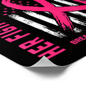 Haar gevecht is mijn gevecht dat ik een roze vrouw poster (Hoek)