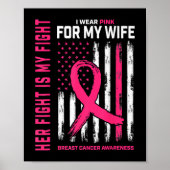 Haar gevecht is mijn gevecht dat ik een roze vrouw poster (Voorkant)