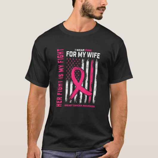 Haar gevecht is mijn gevecht dat ik een roze vrouw t-shirt (Voorkant)