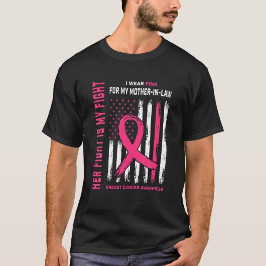 Haar gevecht is mijn gevecht dat ik roze moeder in t-shirt (Voorkant)