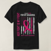 Haar gevecht is mijn gevecht dat ik roze oma Breas T-shirt (Design voorkant)