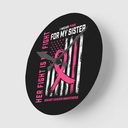 Haar gevecht is mijn gevecht dat ik roze zuster bo ronde klok (Hoek)