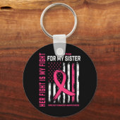 Haar gevecht is mijn gevecht dat ik roze zuster bo sleutelhanger (Voorkant)