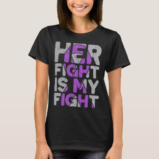 Haar gevecht is mijn gevecht Epilepsie Bewustzijn T-shirt