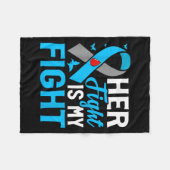 Haar gevecht is mijn gevecht fleece deken (Voorkant (Horizontaal))