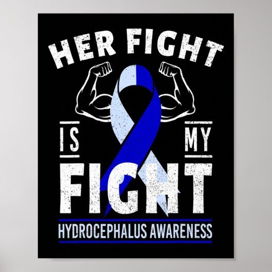 Haar gevecht is mijn gevecht Hydrocefalus Awarenes Poster (Voorkant)