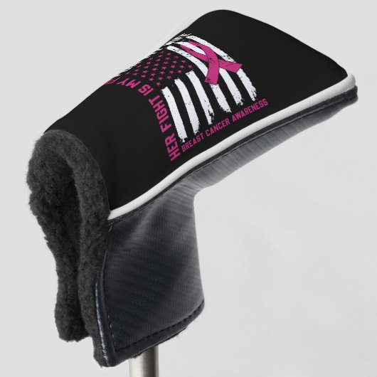 Haar gevecht is mijn gevecht ik Draag roze vrouw k Golfheadcover (3/4 voorkant)
