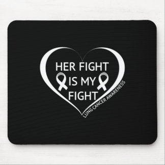 Haar gevecht is mijn gevecht longkanker bewustmaki muismat